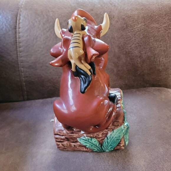 Pumbaa and Timon Music Box The Lion King Hakuna Matara Schmid 1994 Box Vintage - Picture 5 of 7